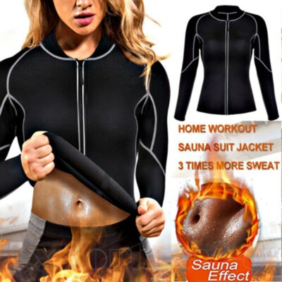Sweat Neoprene Weight Loss Sauna Suit Body Shaper Workout Shirt Fitness Jacket
