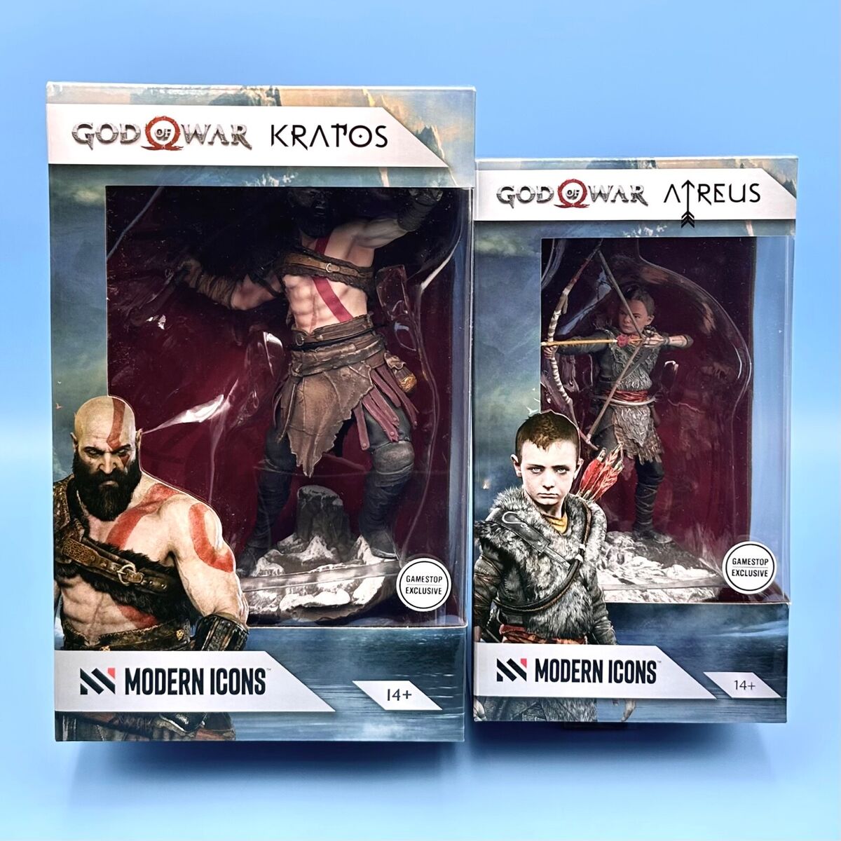 SET-Action Figure Kratos-Thor e Atreus - God Of War - 3D CREATIONS OFICIAL