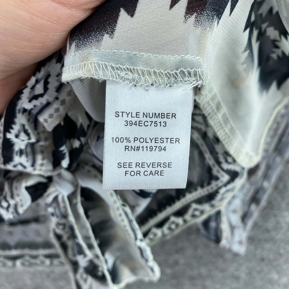 Блузка женская One World L большая черная в полоску пуловер с коротким рукавом повседневная - Изображение 4 из 4