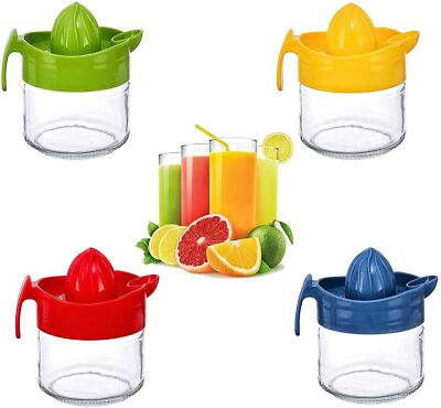 Glas Fruchtpresse Zitrone Limette Orange Handpresse Manuell Zitruspresse Kanne 