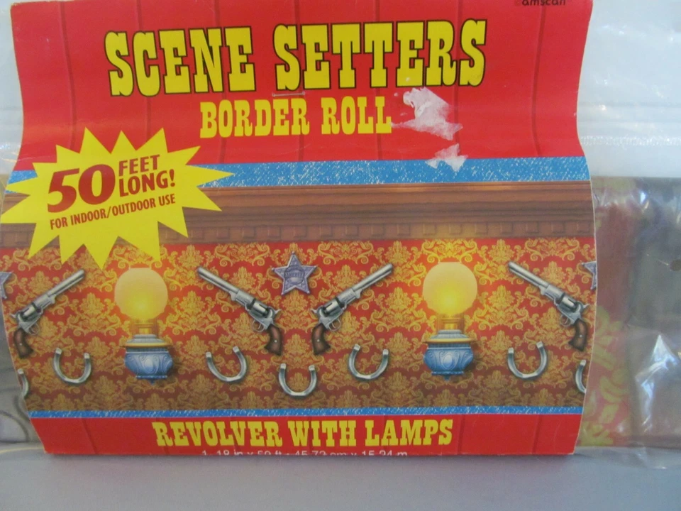 Escena Setters Border Roll 50 Pies Tema Occidental Revólver con Lámparas Foto 3 de 4
