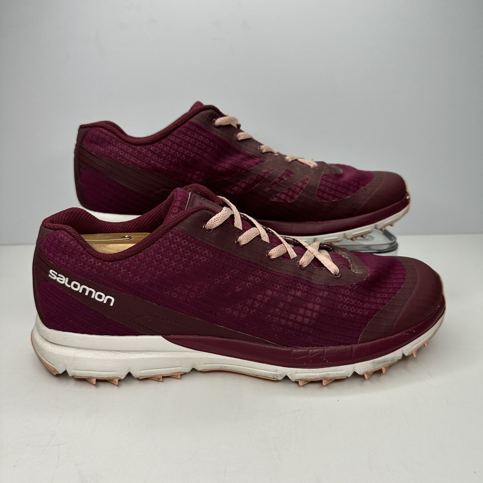 Scarpe da trail running rosse Salomon Sense Colors da donna taglia 9