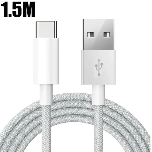 1m/1.5m/2m Braided USB To USB-C Cable Cord Fast Charger Heavy Duty for Iphone 15 - Photo 14 sur 15
