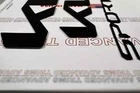 SET OF 3: Front + Rear Plastic Overlay Emblem + Sportage Letters in Matte Black