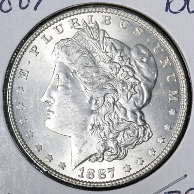 1887 Morgan Silver Dollar BU *UNCIRCULATED* MS E218 WEN