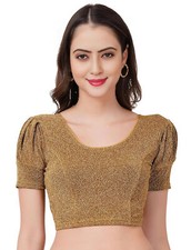 Indian Saree Blouse for Women Banglori Silk Crop Top Heavy Embroidered Choli