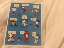 Vintage Peanuts Charles Schulz Graduation Sticker Sheet