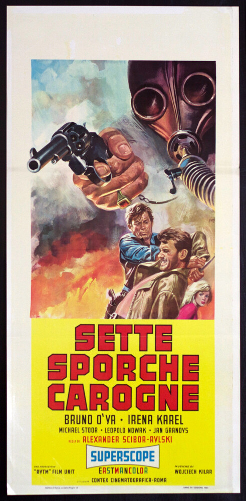 Locandina originale film SETTE SPORCHE CAROGNE (1967) - Regia di Aleksander Scibor-Rylski