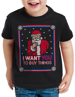 Buy Things Ugly Sweater Kinder T-Shirt weihnachtsmann nikolaus x-mas sweater