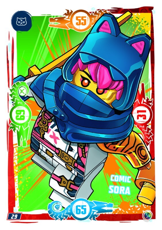 LEGO Ninjago Serie 9 Trading Card 29 - Comic Sora - Helden Karte