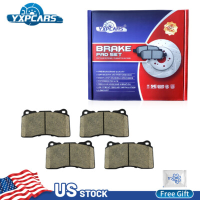Front Pair Ceramic Brake Pads Kit for Caddy ATS STS Mustang G8 Genesis Coupe