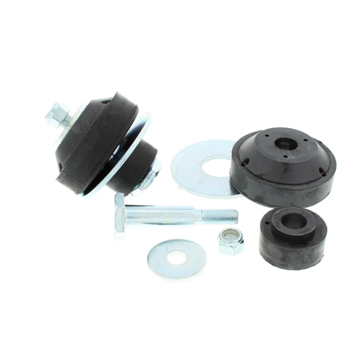 Universal Bolt-Through Engine Mount Cushion Kit - Heavy Duty Rubber Cushions Absorbs Vibrations Complete Bolts Easy Setup Durable Construction
