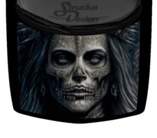 Saint Death Sugar Skull Grey Sexy Woman Vinyl Decal Graphic Truck Car Hood Wrap