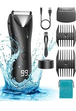 Groin Hair Trimmer for Men with LED