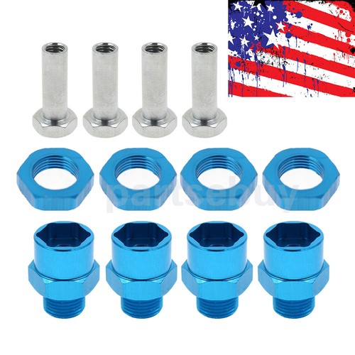 KEEDA Adattatori Ruota Da 12mm A 17mm Per Auto RC 1/10 – Mozzo Esagonale In Alluminio, Per Pneumatici 1/8 (Grigio) - 3