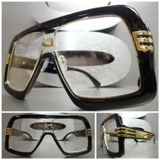 Men's Large Retro Hip Hop Rapper Pimp Style Clear Lens EYE GLASSES Fashion Frame
