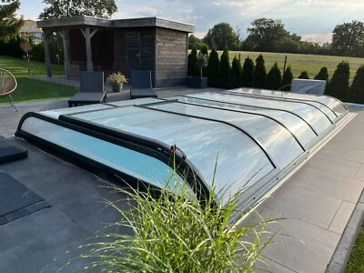 Gfk Schwimmbecken Überdachung 8a Poolhalle,Pool Abdeckung 850x395x57 NEU - Bild 1 von 4