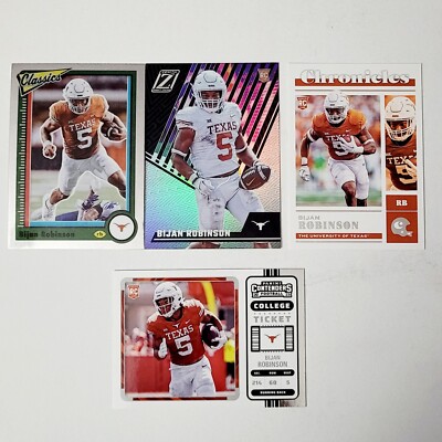 (4) 2023 Chronicles Draft Picks Bijan Robinson Rookie Lot Contenders Zenith RC