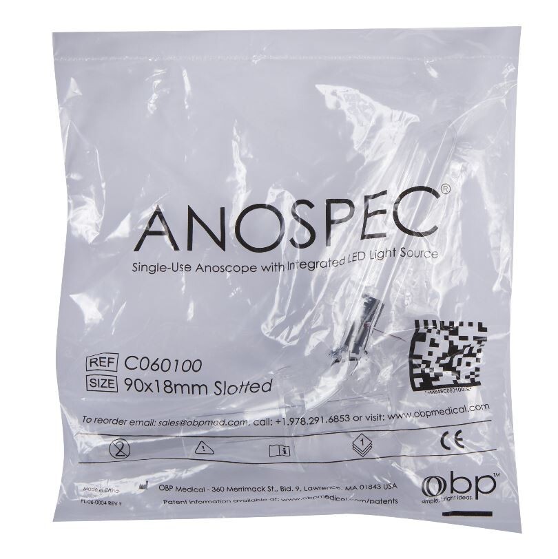 New OBP MEDICAL C060100 Single-Use Anoscope w/Integrated LED Light