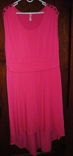 Women's XHILARATION Pink Knit Dress Size 1 (X) High Low Hem NWOT