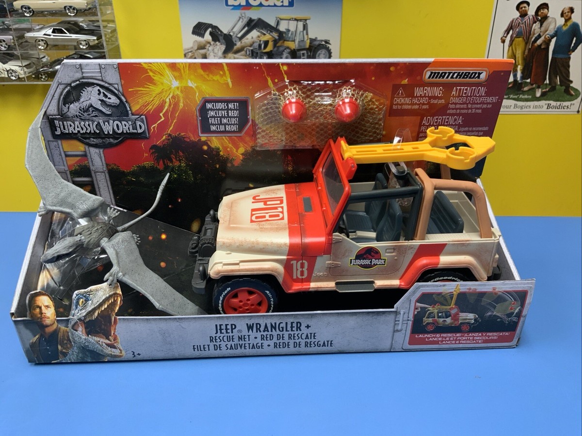 Mattel Jurassic World Jeep Wrangler Rescue Net Vehicle