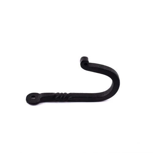 Renovators Supply Bathroom Hooks 3.5 in Black Wrought Iron Wall Mount Hooks - Picture 7 of 9