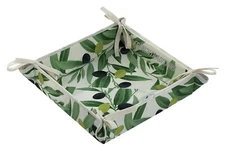 French Provencal Tidy Bread Basket Maussane Olives Eggshell Made In France