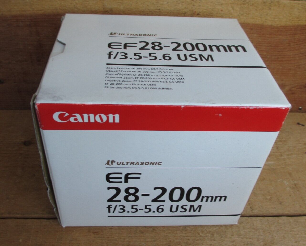 Canon Zoom Lens EF 28-200mm f/3.5-5.6 USM Lens EMPTY BOX ONLY with 