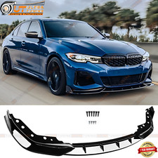 For 2019-2022 Bmw 3-series G20 G28 M Sport Front Bumper Lip Gloss Black