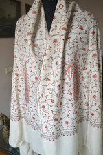 Cashmere KASHMIRI MICRO HAND EMBROIDERED JAAL SHAWL PASHMINA
