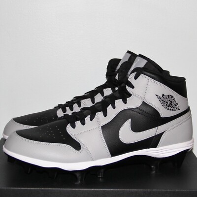 Jordan 1 Mid TD Shadow 2.0 Football Cleats Men 14 FJ6805-002 Black