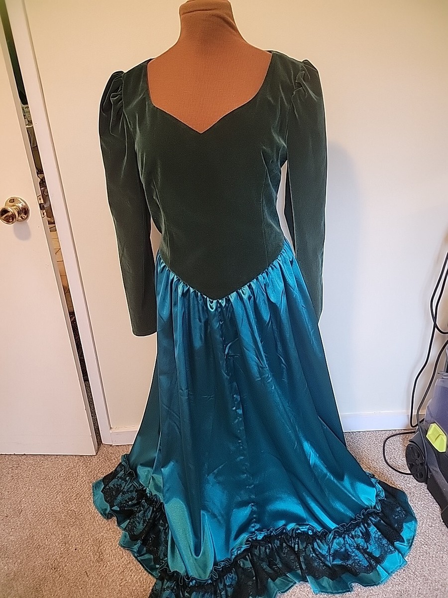 Von Lancelot Ren Faire Dress Green Velvet Satin Sz 16 | eBay Von Lancelot Ren Faire Dress Green Velvet Satin Sz 16 | eBay