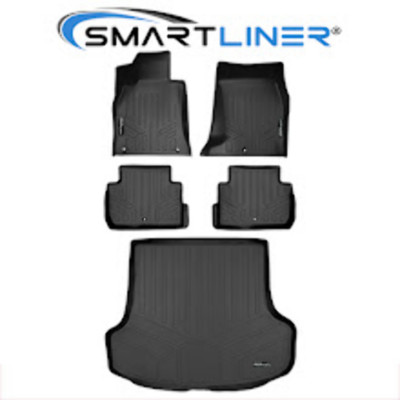 SMARTLINER Custom Fit Floor Mats 2 Row Cargo Liner TPE 2018-2023 Kia Stinger AWD