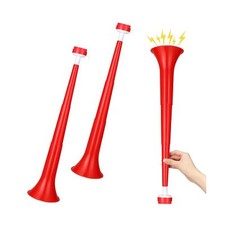 2 Pcs Stadium Horn 21 Inch Vuvuzela Plastic Collapsible Cheering Trumpets for...