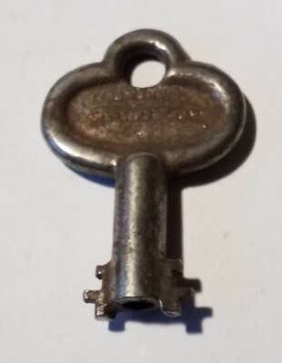 Antique Eagle Lock Co Terryville Conn Double Bit Steel Key #86V18 Made In USA! 