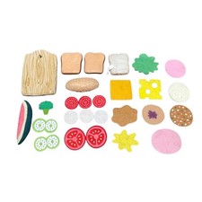 Melissa And Doug Felt Play Food 27 Pieces EUC