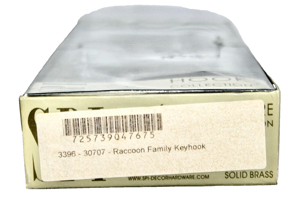 SPI HOME Bears Key Holder Rack Brown Solid Brass 5 Hooks Wall Mount 30707 - Image 3 of 3