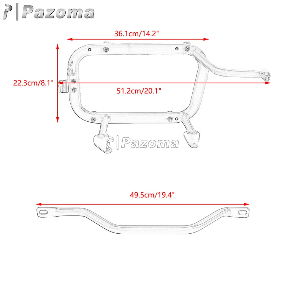 Pair Side Case Mounting System Kit Saddlebag Bracket For Harley Pan America - Image 3 of 4
