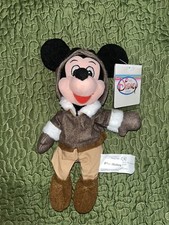 Pilot Mickey - Mini Bean Bag Plush -Disney .nwt , 9  