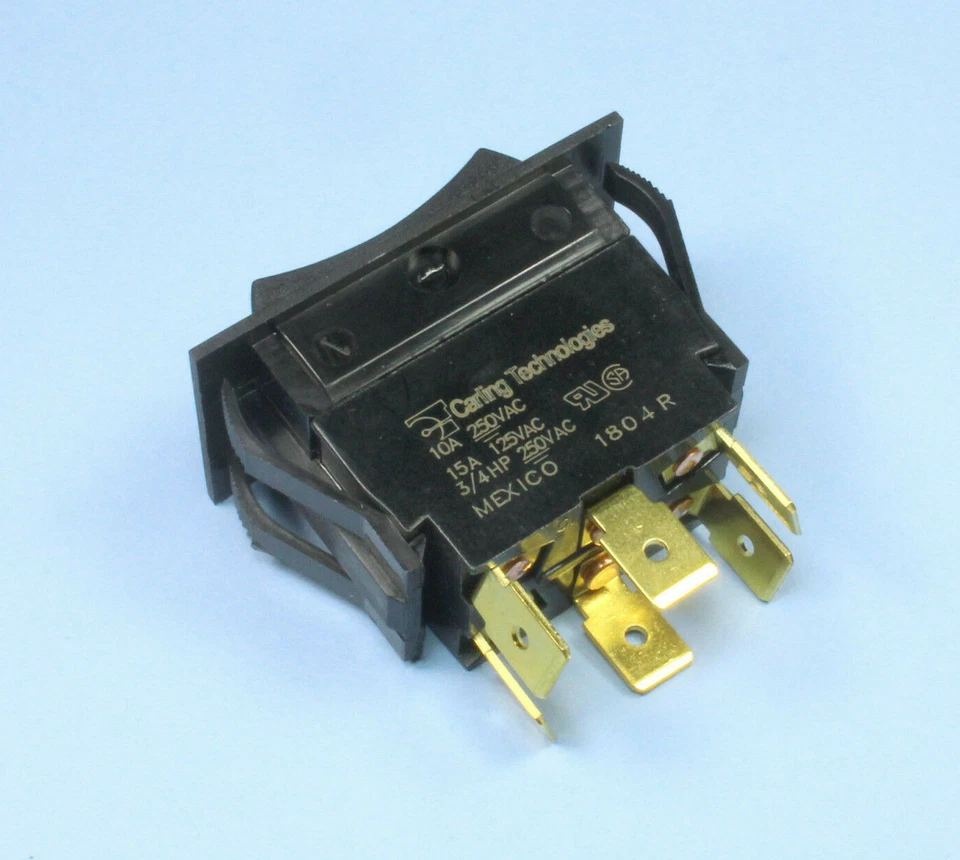 CARLING TECHNOLOGIES Carling MOMENTARY Rocker Switch DPDT 15A 250Vac, 125VAC 30VDC (ON) OFF (ON)
