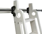 Stand Up Black Rolling Library Hardware,Tensible Sliding Roller(No Ladder)