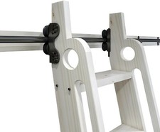 Stand Up Black Rolling Library Hardware,Tensible Sliding Roller(No Ladder)