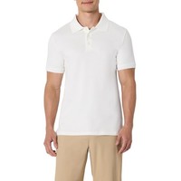 Amazon Essentials Herren Slim Fit Interlock-Poloshirt Weiß GrößE
