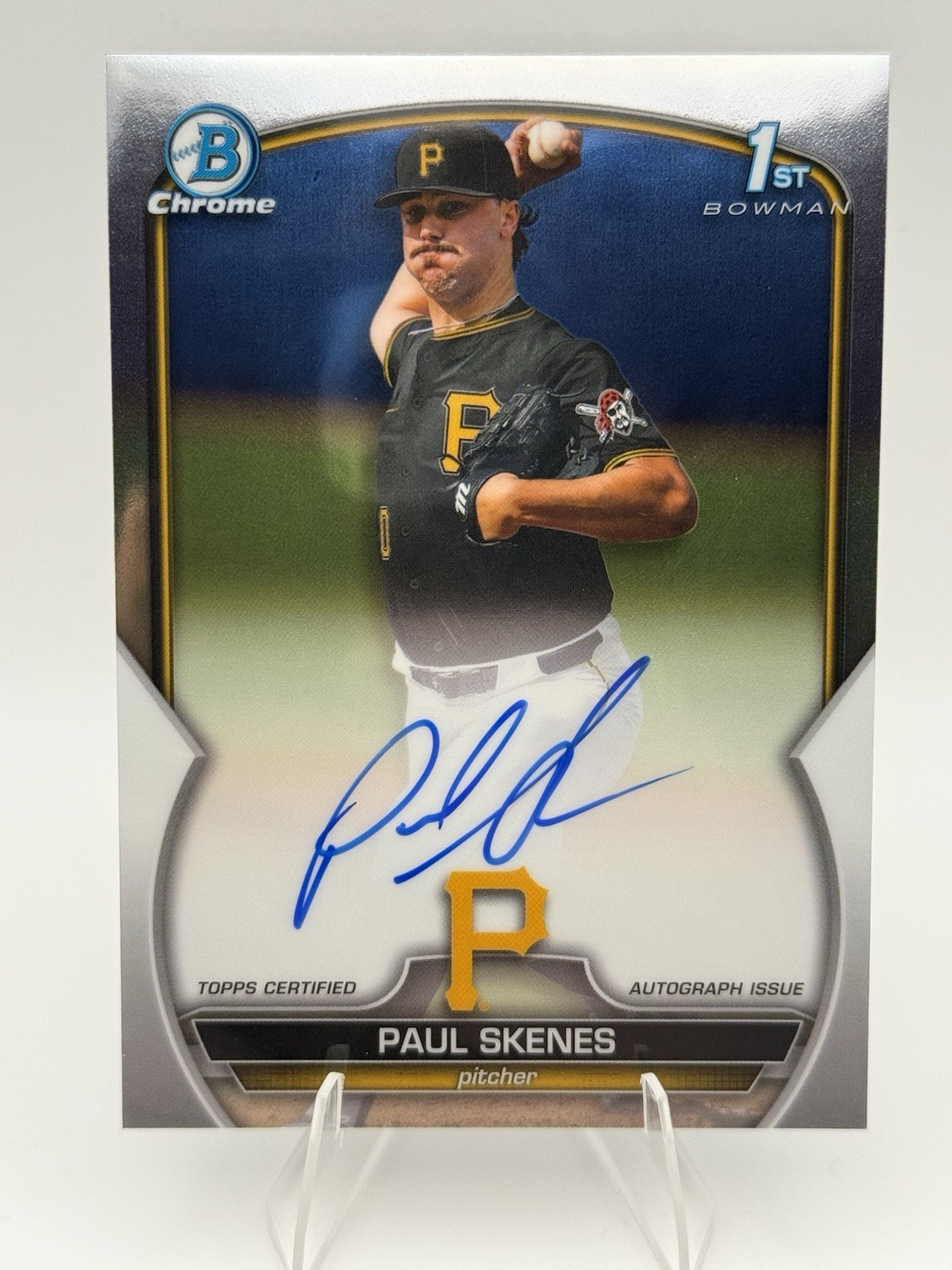 Paul Skenes 2023 Bowman Draft Chrome 1st Prospect Autographs #CDA-PS (AU, RC)