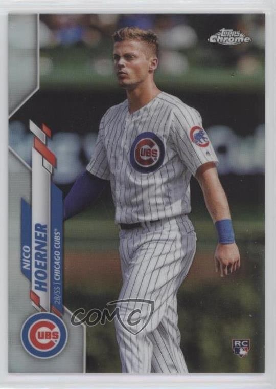 2020 Topps Chrome Photo Variation SP (Pinstripes) Nico Hoerner #161 0vl1