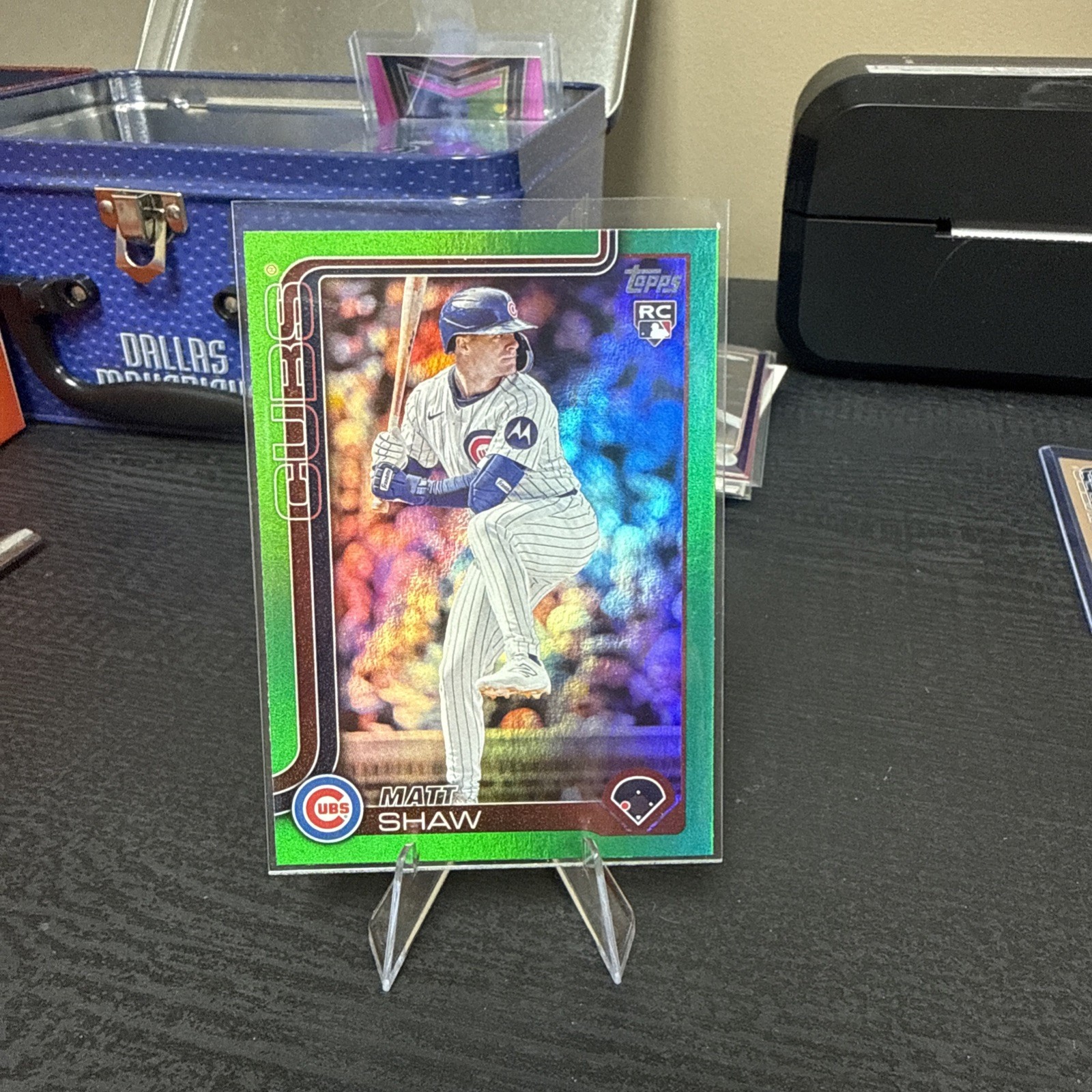 2025 Topps Chrome - Matt Shaw #219 Green Refractor /99 (RC)