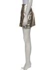 Yves Salomon Gold Metallic Button-Front Leather Mini Skirt Size FR 36/US 4 — photo 8