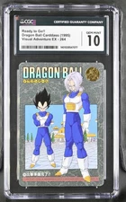 1995 Visual Adventure EX #264 Ready to Go!! Vegeta Trunks POP 1 CGC GEM MINT 10