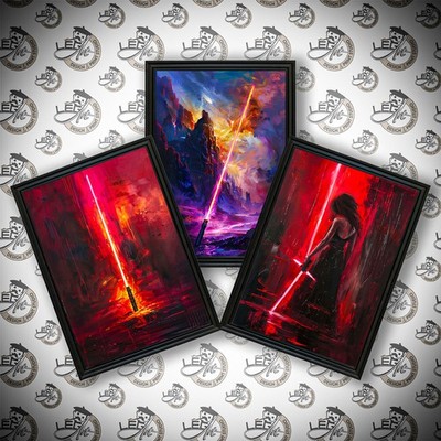 Epische Sci-Fi Wandbilder 3er Set Drucke für Männerhöhle, Spielzimmer Film Deko Geschenke