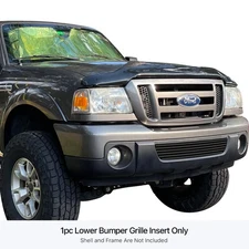 For Ford Ranger 06-12 APG 1-Pc Black 8x6 mm Horizontal Billet Bumper Grille